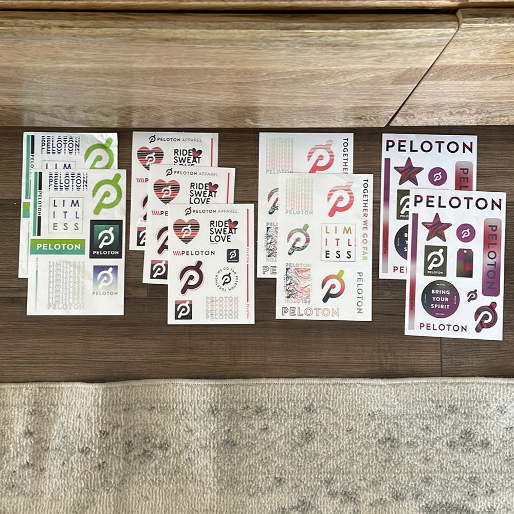 Peloton Stickers 9 Sheets